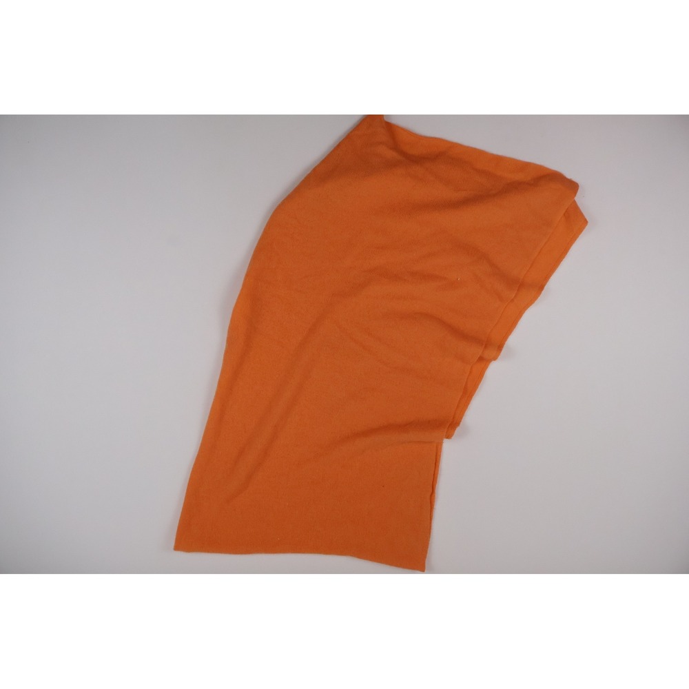 In Cashmere Scarf Wrap Orange Solid One Size 100% Cashmere
